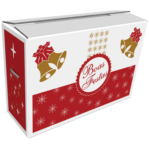 Caixa Grande de Natal c/ pegas 60x20x40cm
